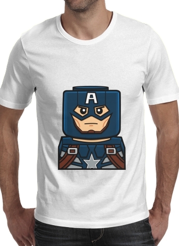  Bricks Captain America voor Mannen T-Shirt