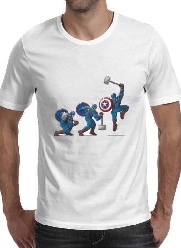  Captain America - Thor Hammer voor Mannen T-Shirt