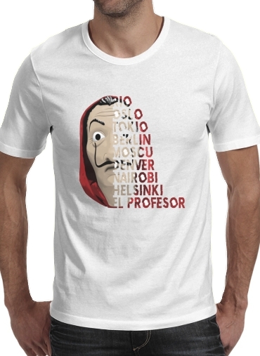  Casa de Papel Mask Vilain voor Mannen T-Shirt