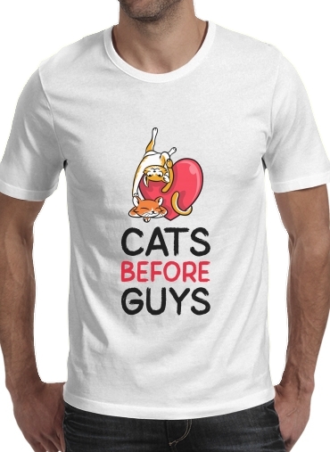  Cats before guy voor Mannen T-Shirt