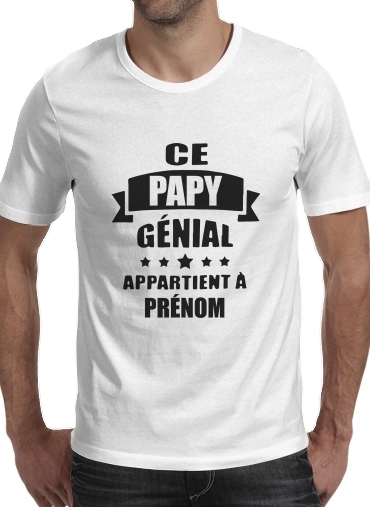  Ce papy genial appartient a prenom voor Mannen T-Shirt