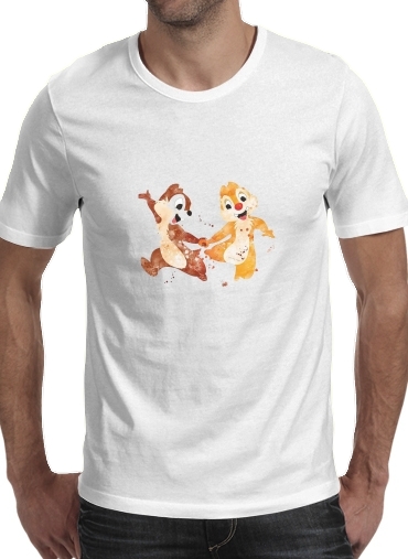  Chip And Dale Watercolor voor Mannen T-Shirt