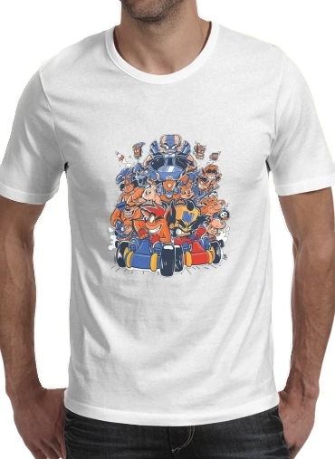  Crash Team Racing Fan Art voor Mannen T-Shirt