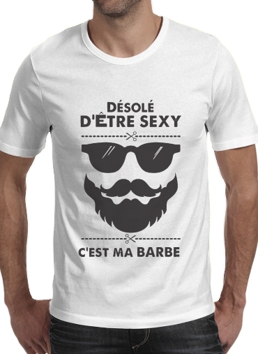  Desole detre sexy cest ma barbe voor Mannen T-Shirt