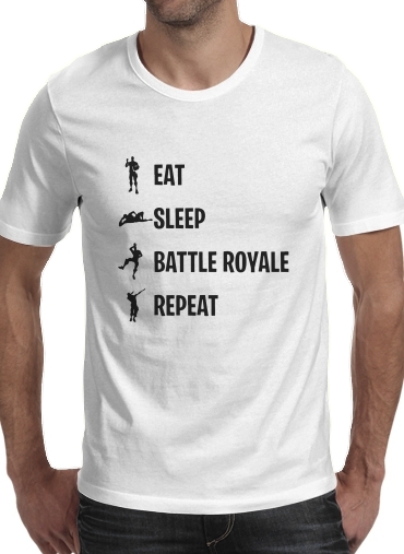  Eat Sleep Battle Royale Repeat voor Mannen T-Shirt
