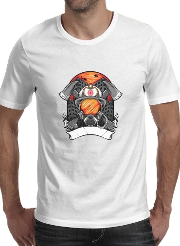  Fire Fighter Custom Text voor Mannen T-Shirt