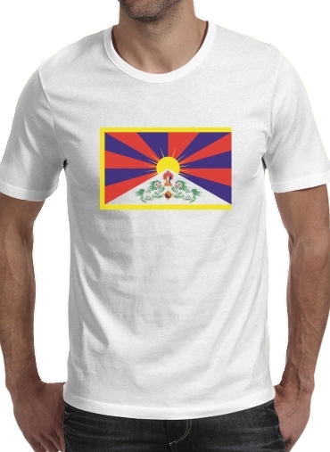 Flag Of Tibet voor Mannen T-Shirt