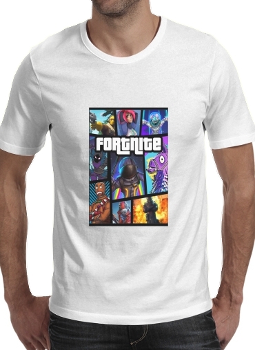  Fortnite - Battle Royale Art Feat GTA voor Mannen T-Shirt