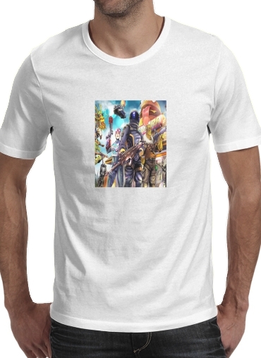  Fortnite Characters with Guns voor Mannen T-Shirt