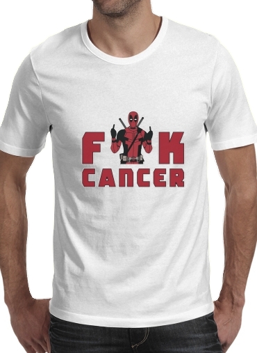  Fuck Cancer With Deadpool voor Mannen T-Shirt