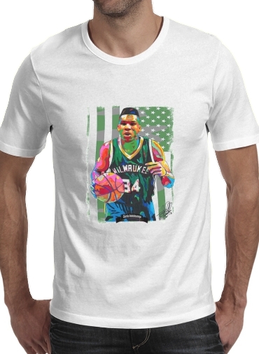  Giannis Antetokounmpo grec Freak Bucks basket-ball voor Mannen T-Shirt