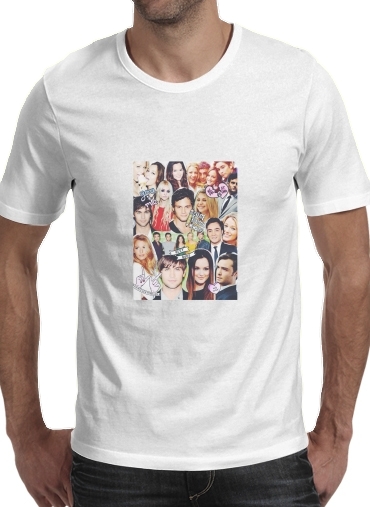  Gossip Girl Fan Collage voor Mannen T-Shirt