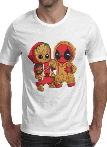  Groot x Deadpool voor Mannen T-Shirt