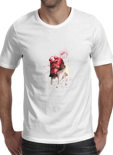  Hellboy Watercolor Art voor Mannen T-Shirt