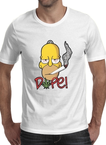  Homer Dope Weed Smoking Cannabis voor Mannen T-Shirt