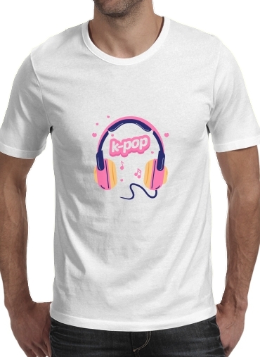  I Love Kpop Headphone voor Mannen T-Shirt