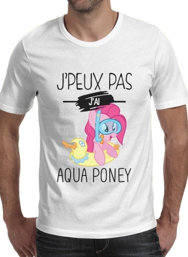  Je peux pas jai aqua poney girly voor Mannen T-Shirt