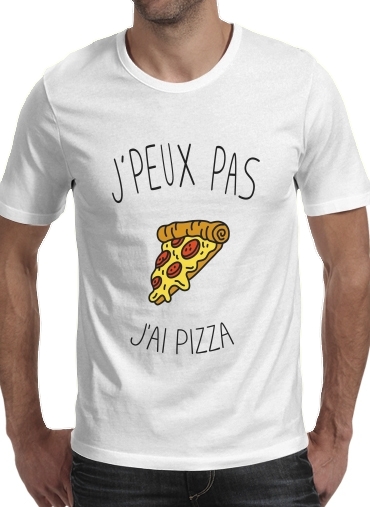  Je peux pas jai pizza voor Mannen T-Shirt