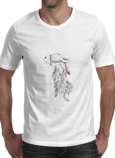  Llama Happy voor Mannen T-Shirt