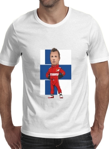  MiniRacers: Kimi Raikkonen - Ferrari Team F1 voor Mannen T-Shirt