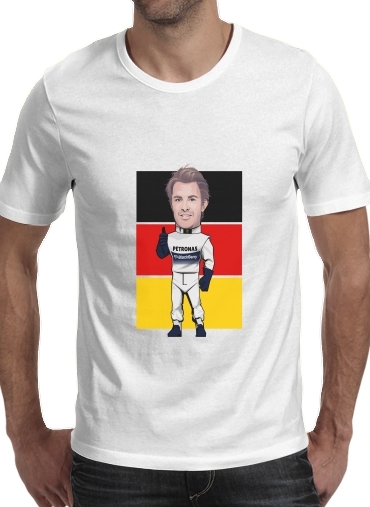  MiniRacers: Nico Rosberg - Mercedes Formula One Team voor Mannen T-Shirt
