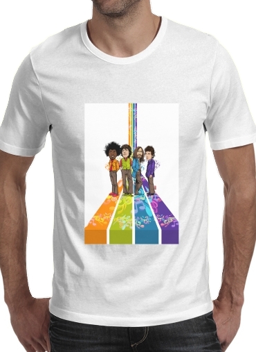  Music Legends: Lennon, Jagger, Dylan & Hendrix voor Mannen T-Shirt
