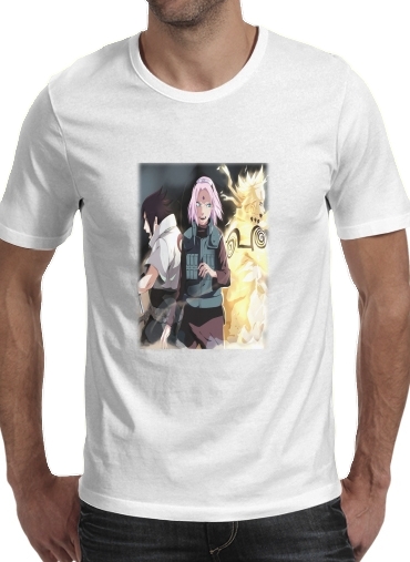  Naruto Sakura Sasuke Team7 voor Mannen T-Shirt