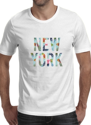  New York Floral voor Mannen T-Shirt