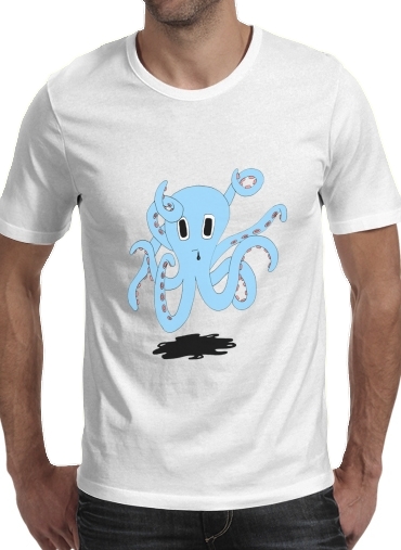  octopus Blue cartoon voor Mannen T-Shirt