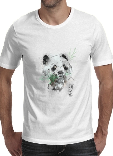  Panda Watercolor voor Mannen T-Shirt