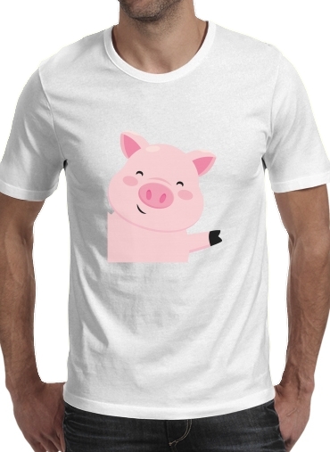  Pig Smiling voor Mannen T-Shirt