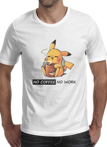  Pikachu Coffee Addict voor Mannen T-Shirt