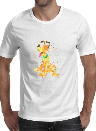  Pluto watercolor art voor Mannen T-Shirt
