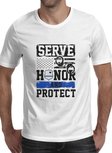  Police Serve Honor Protect voor Mannen T-Shirt
