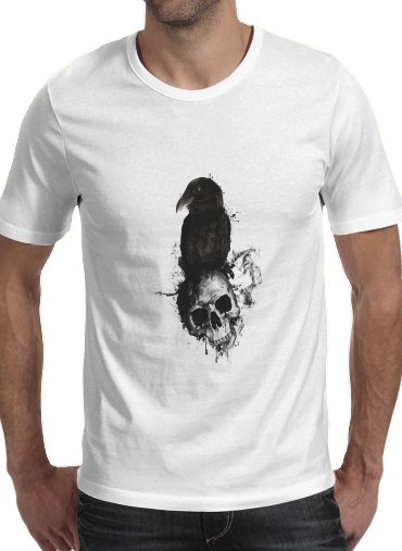  Raven and Skull voor Mannen T-Shirt