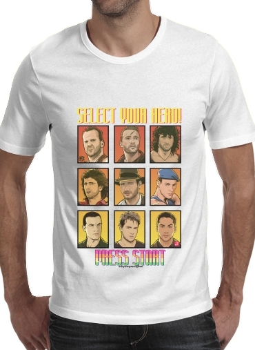  Select your Hero Retro 90s voor Mannen T-Shirt