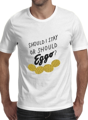  Should i stay or shoud i Eggo voor Mannen T-Shirt