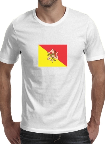  Sicile Flag voor Mannen T-Shirt