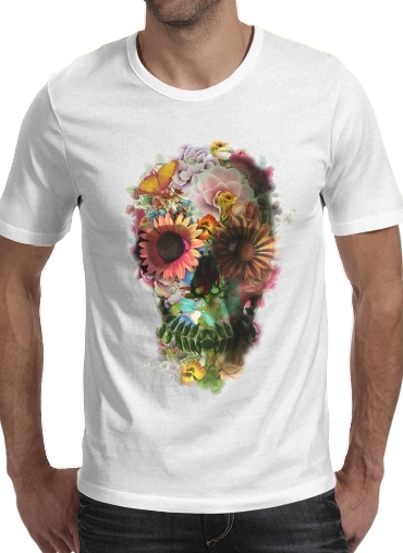  Skull Flowers Gardening voor Mannen T-Shirt