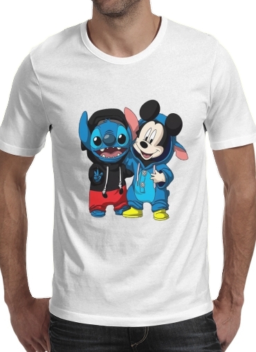  Stitch x The mouse voor Mannen T-Shirt