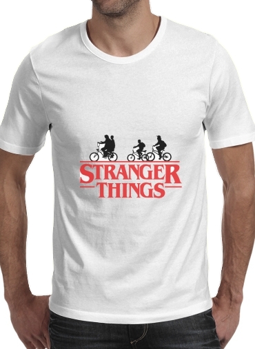  Stranger Things by bike voor Mannen T-Shirt