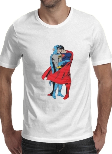  Superman And Batman Kissing For Equality voor Mannen T-Shirt