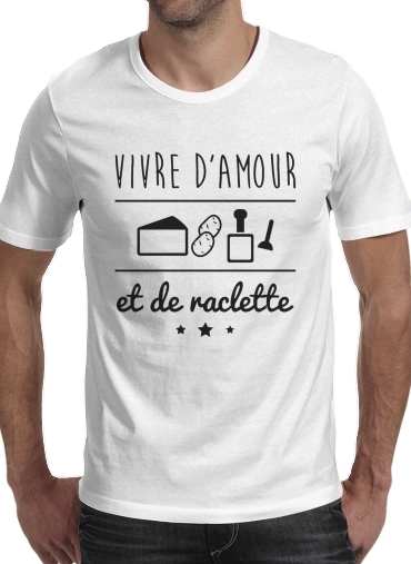  Vivre damour et de raclette voor Mannen T-Shirt