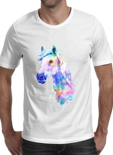 watercolor horse voor Mannen T-Shirt