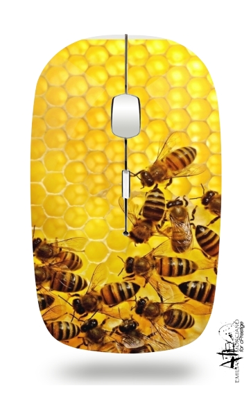  Bee in honey hive voor Draadloze optische muis met USB-ontvanger