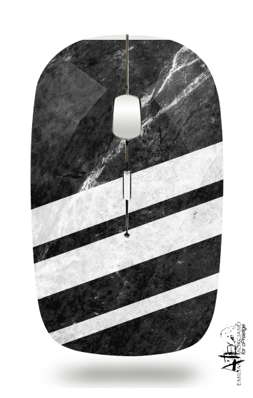  Black Striped Marble voor Draadloze optische muis met USB-ontvanger