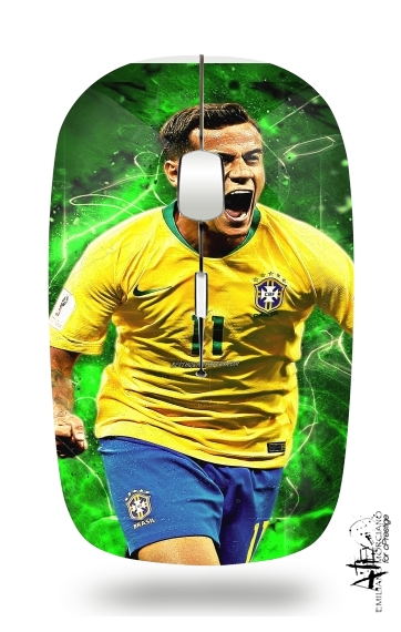  coutinho Football Player Pop Art voor Draadloze optische muis met USB-ontvanger