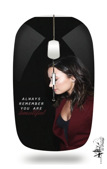 Demi Lovato Always remember you are beautiful voor Draadloze optische muis met USB-ontvanger