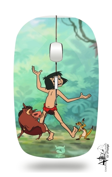  Disney Hangover Mowgli Timon and Pumbaa  voor Draadloze optische muis met USB-ontvanger