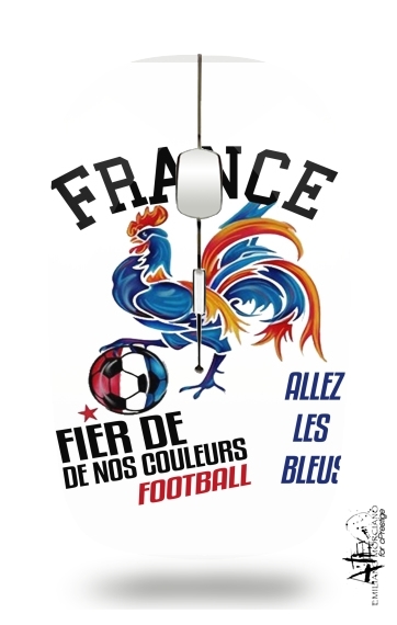 France Football Coq Sportif Fier de nos couleurs Allez les bleus voor Draadloze optische muis met USB-ontvanger